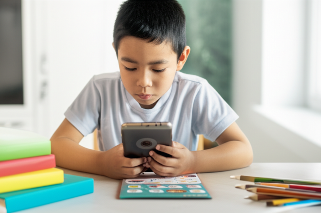 Child learning digital responsibility