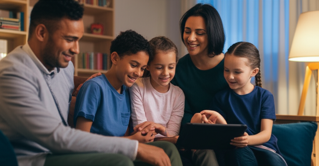 Family bonding over healthy technology use